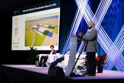 Adan Banda shares examples of digital integration at DFW airport.